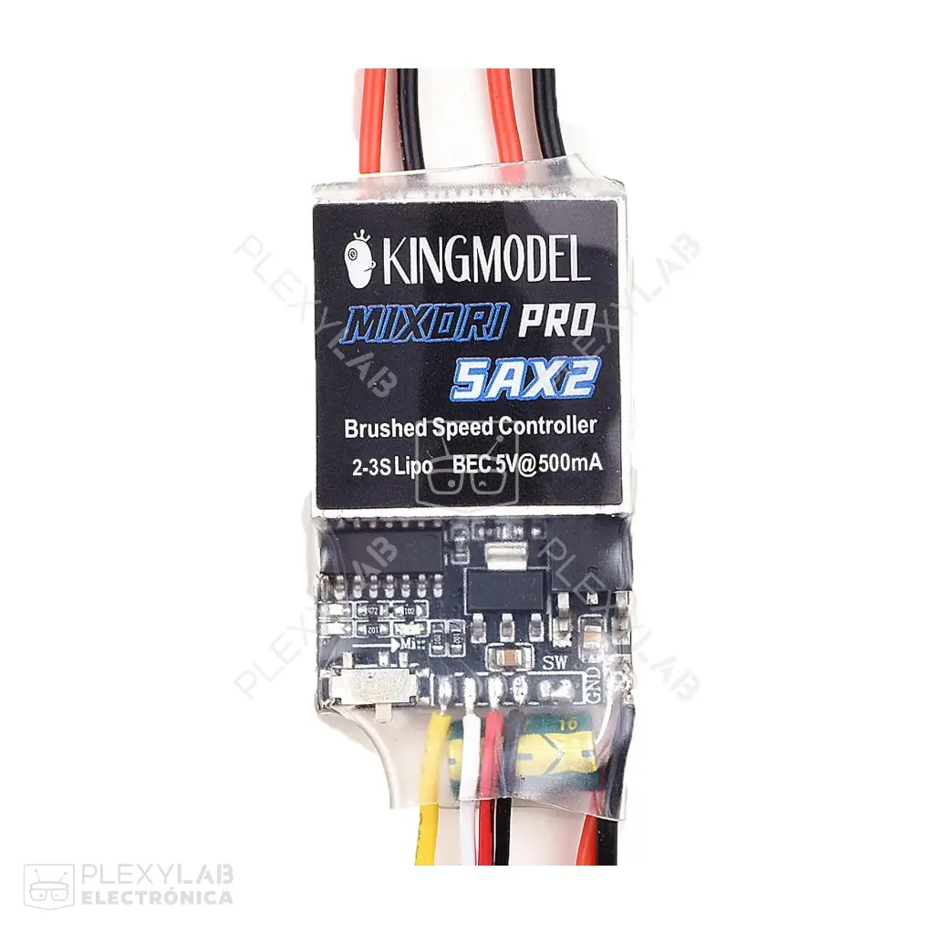 Controlador bidireccional dual ESC Brushed motor de 5A 2S/3S | PLEXYLAB